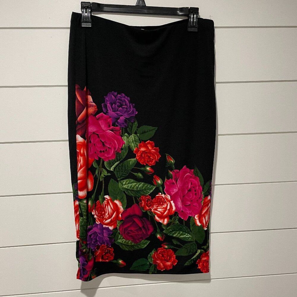 Philosophy Pencil midi skirt with rose print